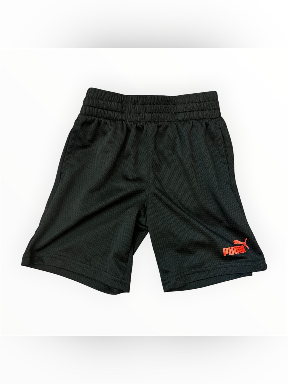 Puma Boys Black Athletic Mesh Shorts Size 4